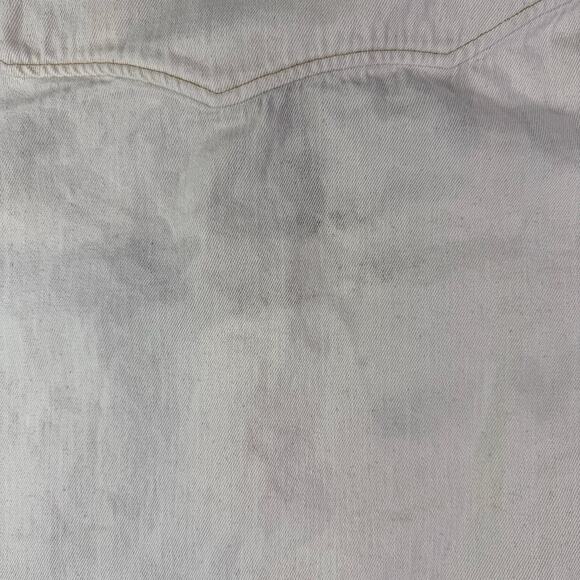 Howler Bros Dust Up Denim Pearl Snap Shirt Mens XL Ivory Yoakam Long Sleeve - Picture 3 of 8